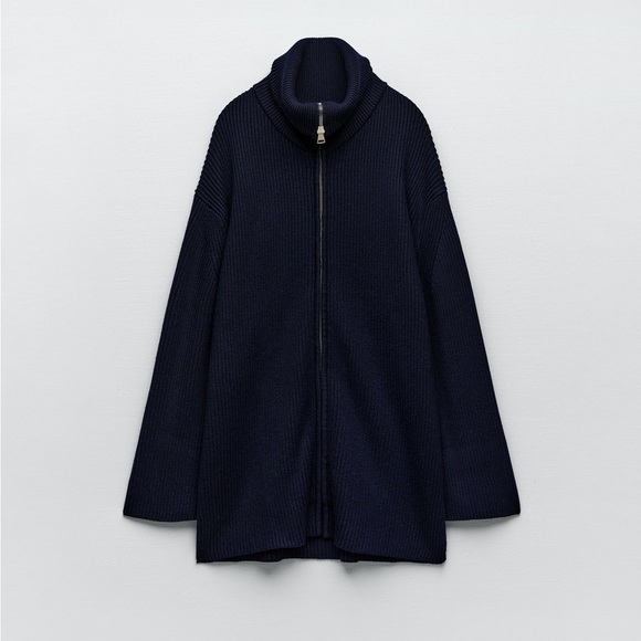 Zara zipper rib knit cardigan - Picture 3 of 6